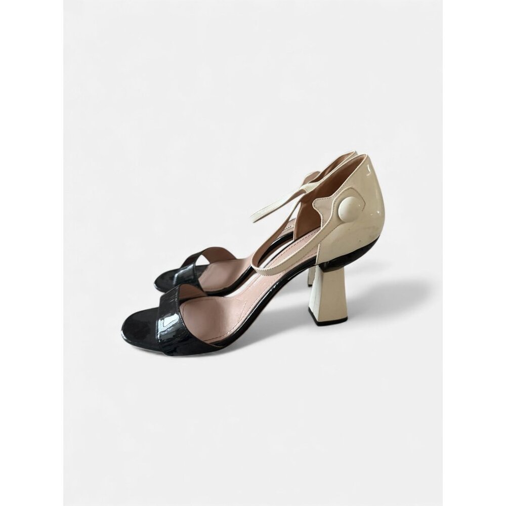 MIU MIU Mod Colorblock Black Ivor Patent Leather … - image 10
